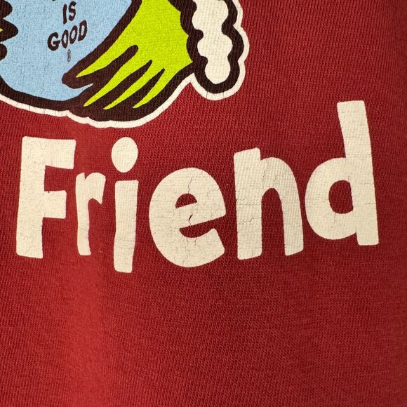 LIFE IS GOOD women's size XL "Hello Darkness my old Friend" grinch Christmas top - Picture 6 of 11